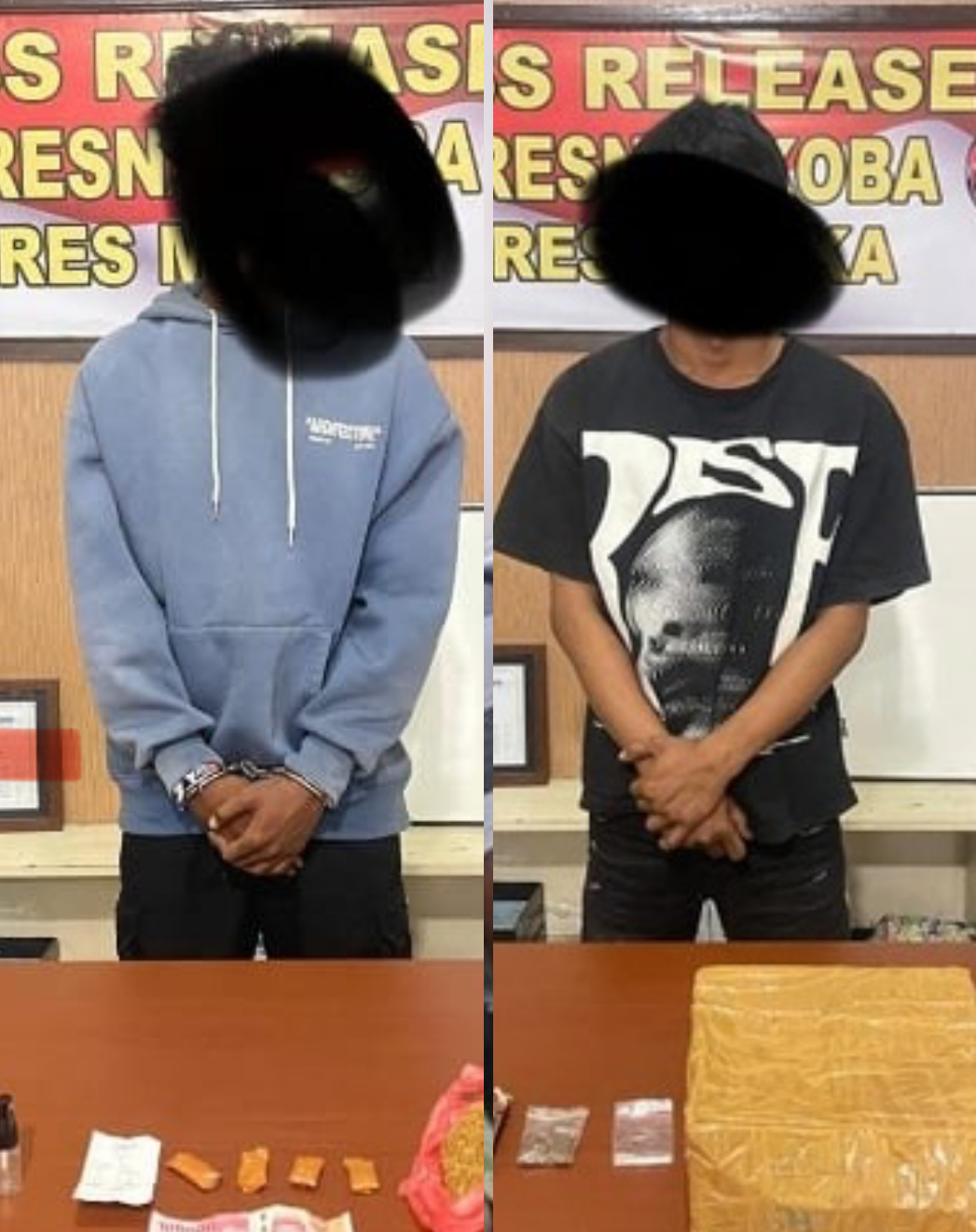 Polres Mimika Kembali Gagalkan Peredaran Narkoba, Dua Pelaku Dibekuk