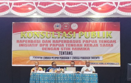 DPR Papua Tengah Libatkan Publik Bahas 10 Raperdasi dan Raperdasus
