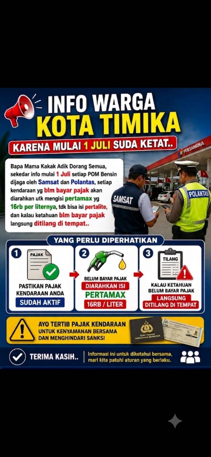 Pertamina Pastikan Flyer Kendaraan Menunggak Pajak Dilarang Isi Pertalite adalah Hoaks