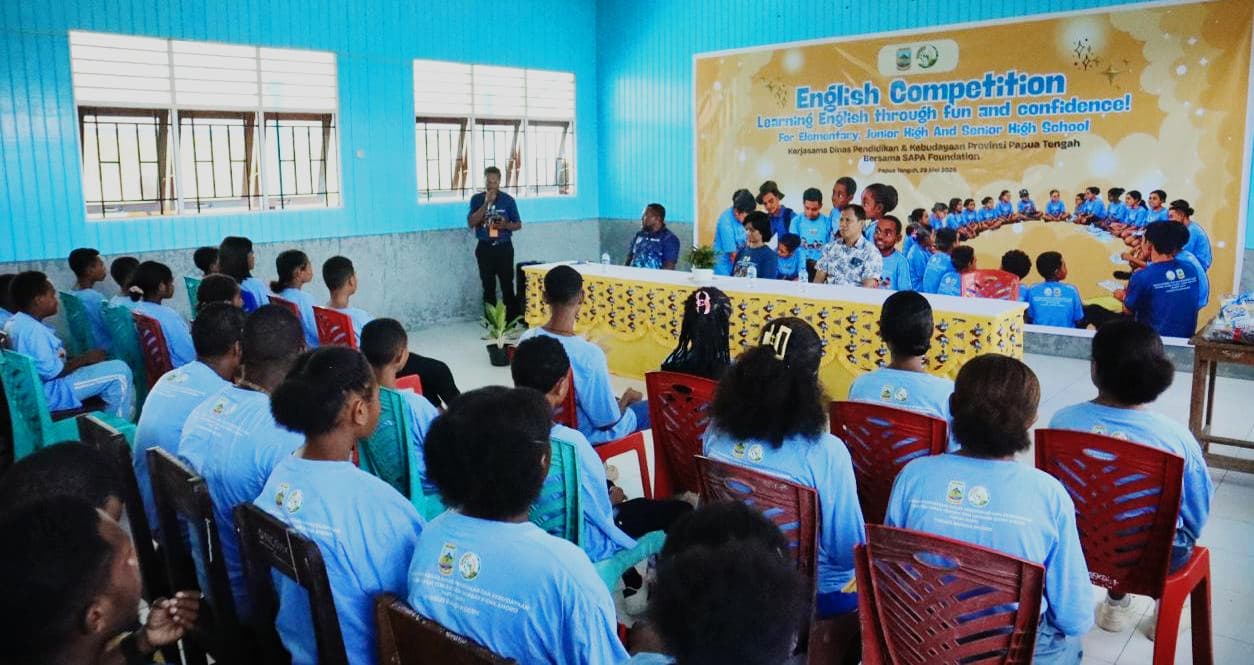 SAPA Foundation Lampaui Target, Kursus Bahasa Inggris Jangkau 980 Siswa di Papua Tengah