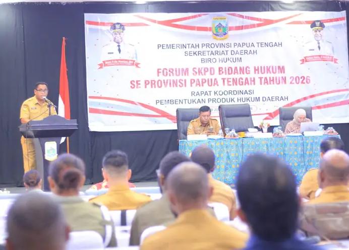 Pemprov Papua Tengah Selaraskan Produk Hukum Daerah Dukung Otonomi Khusus