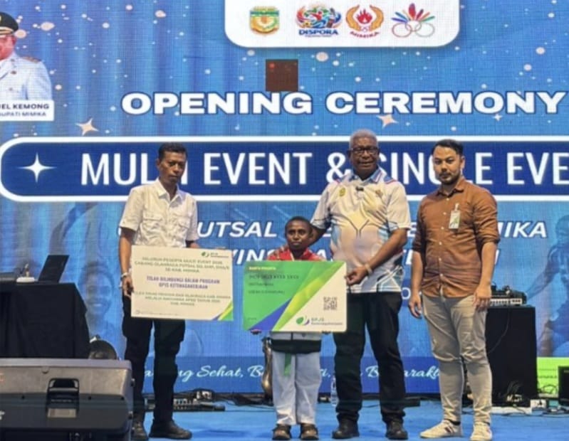 Dispora Mimika Lindungi Ribuan Atlet Pelajar dengan BPJS Ketenagakerjaan pada Multi Event 2026