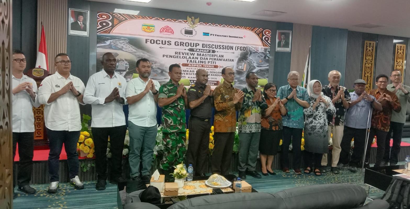 Pemkab Mimika Matangkan Masterplan Pemanfaatan Tailing PT Freeport Indonesia